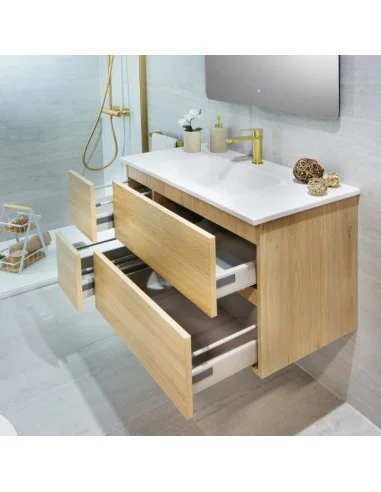Mueble baño madera suspendido VEGA (Interior)