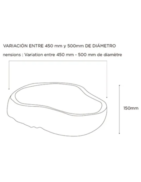 Medidas lavabo sobre encimera AKUTAN