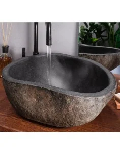Lavabo sobre encimera piedra de río AKUTAN 2