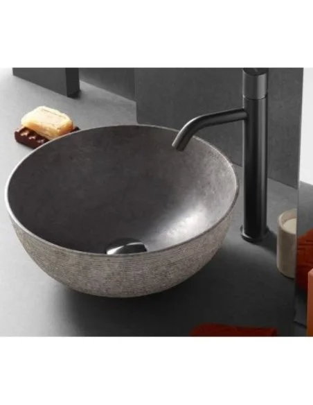 Lavabo sobre encimera piedra DOMED BOWL. Ambiente.