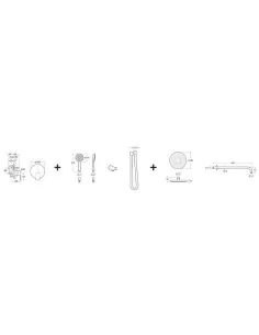 Conjunto baño-ducha basic empotrado monomando CALA de ROCA. Principal. 2