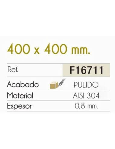 Fregadero Bajo Encimera BERLIN. Medidas 40 x 40