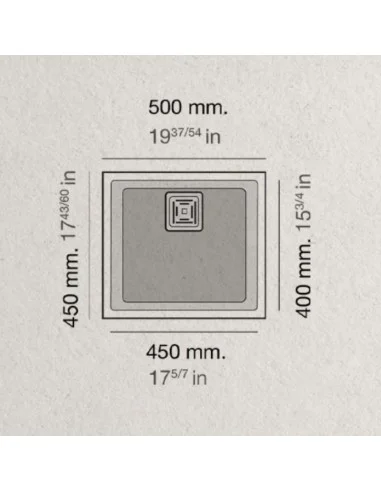 Fregadero Bajo Encimera ZIE HEKLA de POALGI. Medidas