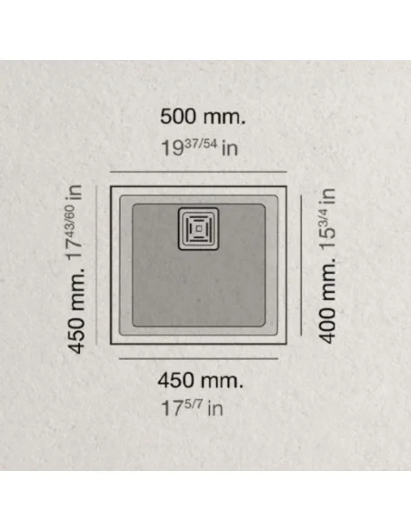 Fregadero Bajo Encimera ZIE HEKLA de POALGI. Medidas