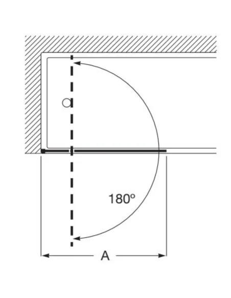 Mampara bañera Roca Victoria B1HF Apertura 180º
