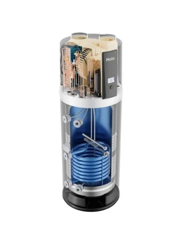 Bomba de calor para ACS HP200M7-F9 R-290 HAIER. Interior.