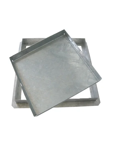 Tapa rellenable reforzada galvanizada. Principal.