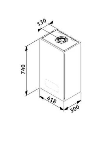 Caldera SEMIA Condens 30 N SAUNIER DUVAL. Medidas.