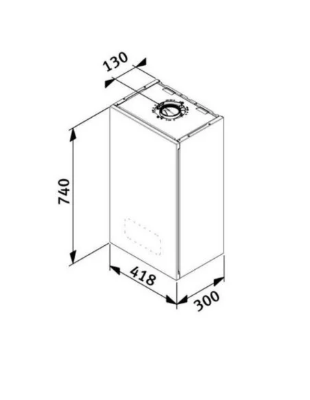 Caldera SEMIA Condens 30 N SAUNIER DUVAL. Medidas.