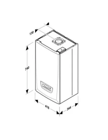 Caldera THEMA Condens 25 N SAUNIER DUVAL. Medidas.