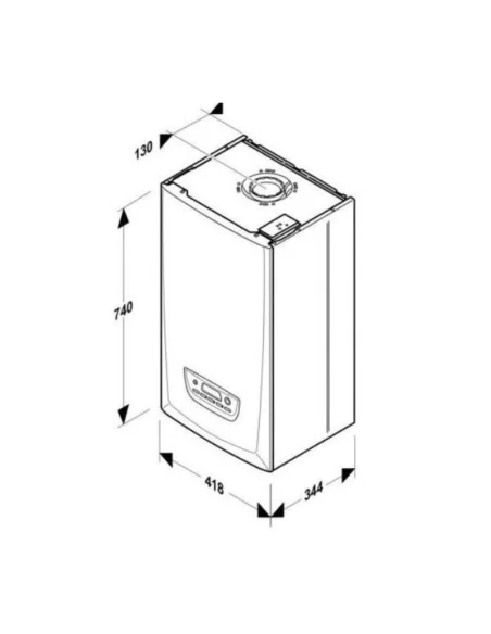 Caldera THEMA Condens 25 N SAUNIER DUVAL. Medidas.