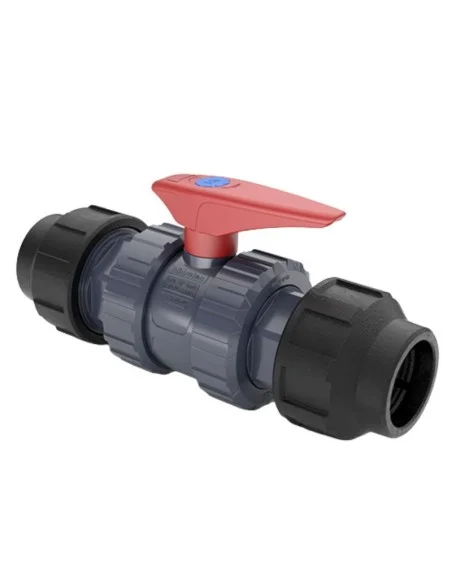 Válvula bola pvc tubo polietileno
