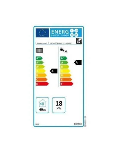 Caldera THELIA Condens 25 N SAUNIER DUVAL. Etiqueta energética.