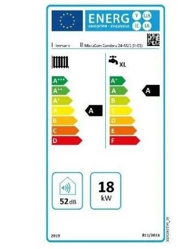 Caldera HERMANN MICRACOM 24 Condens SAUNIER DUVAL. Etiqueta energética.