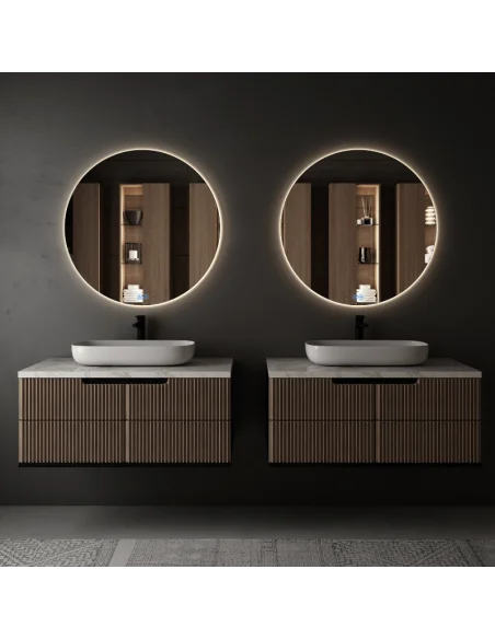 Espejo baño redondo retroiluminado