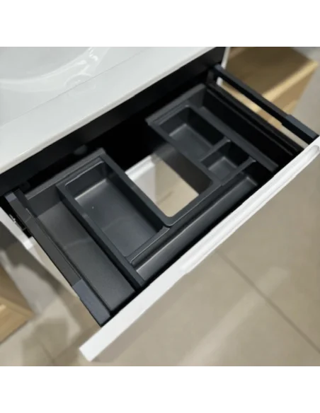 Mueble de baño KAIRO en blanco brillo 3 Cajones a Suelo. Pereda