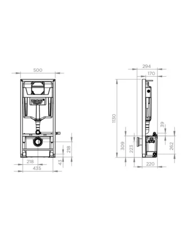 Triturador SFA SANIWALL PRO UP (Para revestir) Medidas