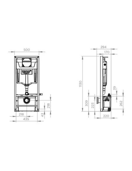 Triturador SFA SANIWALL PRO UP (Para revestir) Medidas