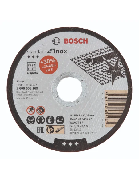 Bosch-Disco de corte recto Standard for Inox - Rapido | Pereda Bosch-Disco de corte recto Standard for Inox - Rapido | Pereda