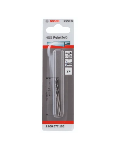 Broca metal HSS-R POINTEQ BOSCH 2 unidades · Pereda