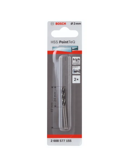 Broca metal HSS-R POINTEQ BOSCH 2 unidades · Pereda