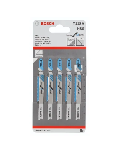 Hoja de sierra de calar T 118 A Basic for metal 5 unidades