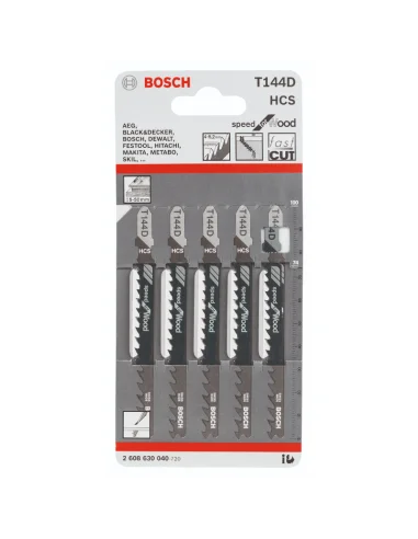 Hoja de sierra de calar T 144 D Speed for wood 5 uds.