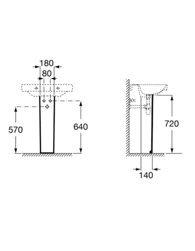 Pedestal Victoria Roca (Nuevo) Medidas