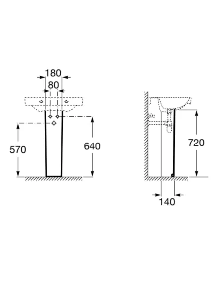 Pedestal Victoria Roca (Nuevo) Medidas Pedestal Victoria Roca (Nuevo) Medidas