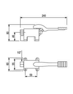 Grifo pedal 1 agua 2