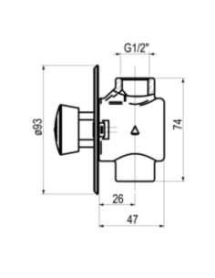 Grifo temporizado embellecedor plano 2