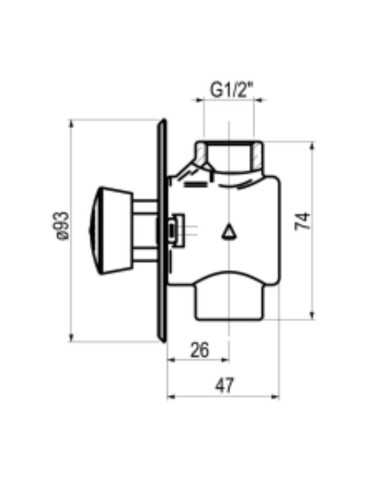 Dibujo técnico embellecedor plano