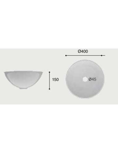 Lavabo BELENUS 40x15 cm marmol beige. Medidas