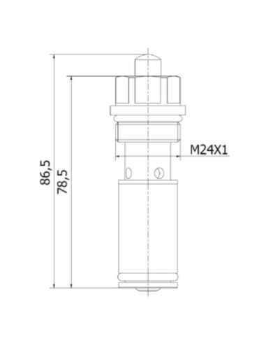 Medidas cartucho grifo pedal