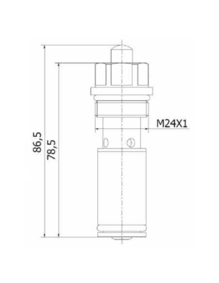 Medidas cartucho grifo pedal