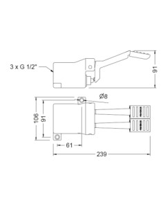 Válvula mezcladora pedal 2
