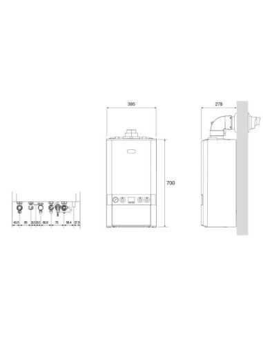 Caldera LOGIC MICRO Concept THERMOR. Dibujo Técnico.