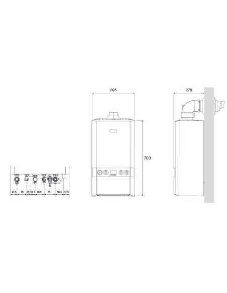Caldera LOGIC MICRO Concept THERMOR. Dibujo Técnico.
