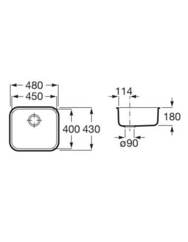 Medidas fregadero 45 Lisboa