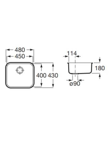 Medidas fregadero 45 Lisboa