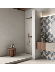 Azulejo de pared pasta blanca rectificado Terracota white 30x90 cm