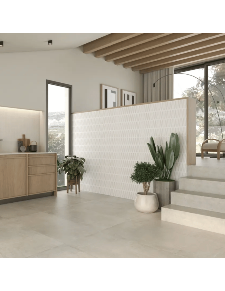 Azulejo pared Terracota Concept white 30x90 cm