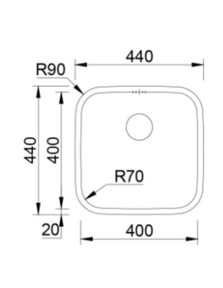 Medidas fregadero acero Rodi Bahia Medidas fregadero acero Rodi Bahia