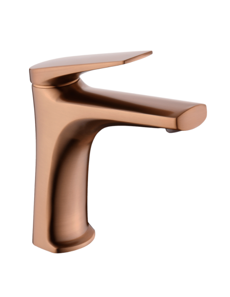 Grifo lavabo Delos oro rosa cepillado