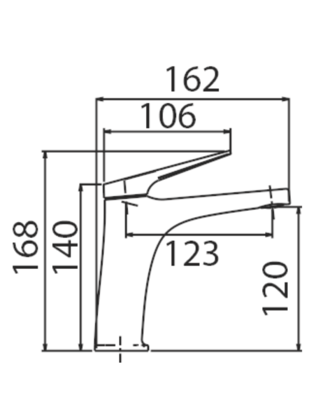 Grifo lavabo Delos Imex MEDIDAS