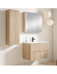 Mueble baño suspendido Boreal rayas