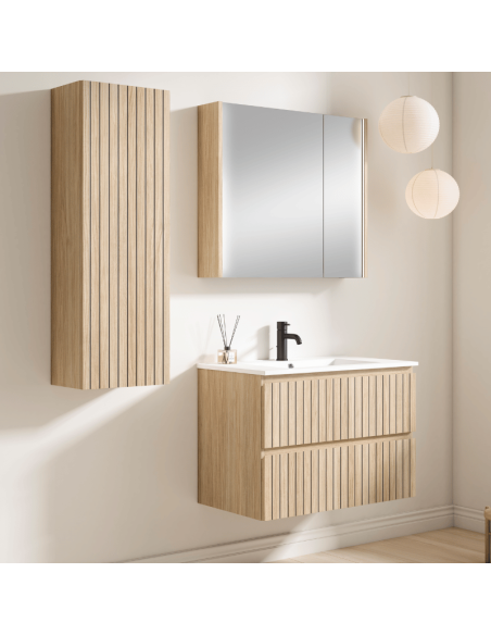 Mueble baño suspendido Boreal rayas