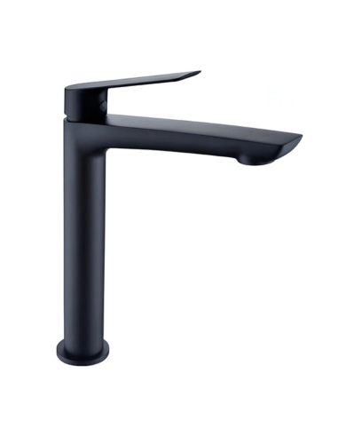 Grifo lavabo Luxor IMEX caño alto negro