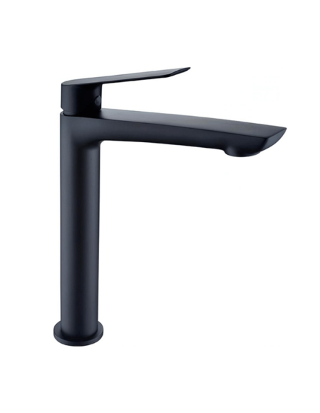 Grifo lavabo Luxor IMEX caño alto negro