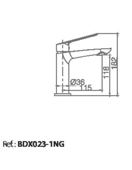 Grifo lavabo Luxor IMEX (Medidas) Grifo lavabo Luxor IMEX (Medidas)